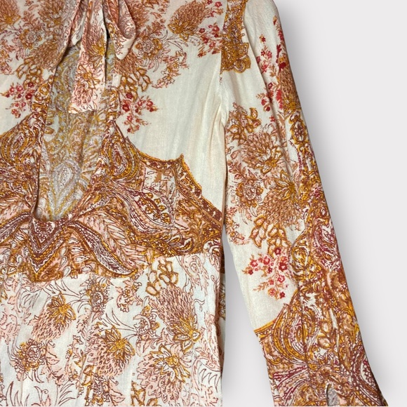 Free People Lady Luck Printed Tunic Size Small Bohemian Mini Dress - Picture 7 of 16